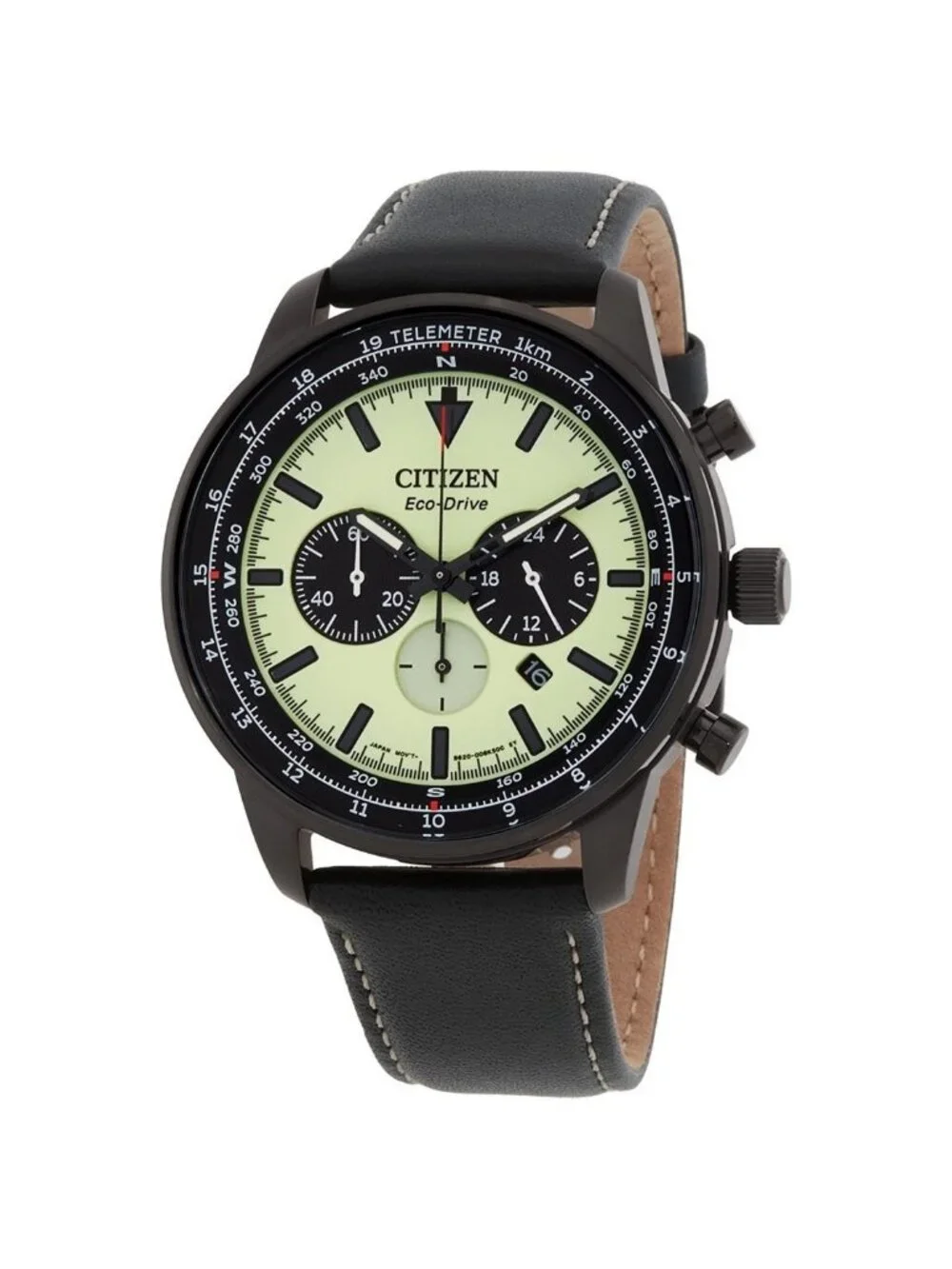NWT Citizen Eco-Drive Chronograph Green Dial Men's Watch